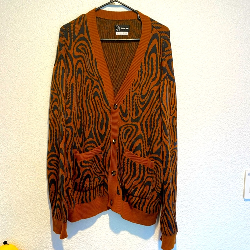 👀 Unique Original Use Baggy Cardigan Sweater 🔥